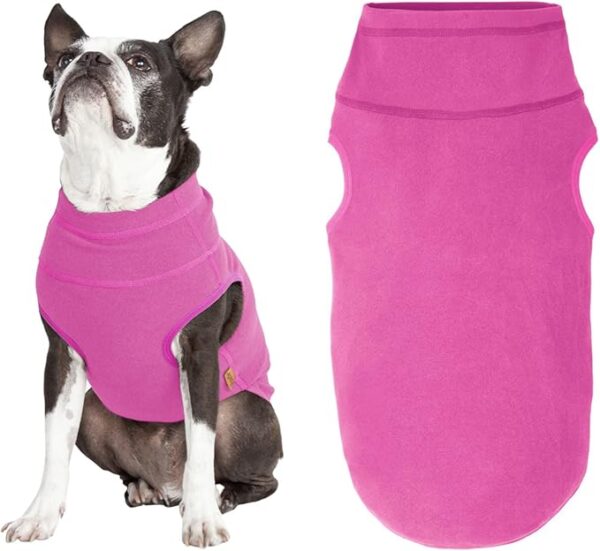 Gooby Microfiber Stretch Fleece Vest Dog Sweater - Pink, Medium